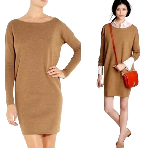 J. Crew Factory Dresses & Skirts - J. Crew Tan Crewneck Sweater Dress Size Medium